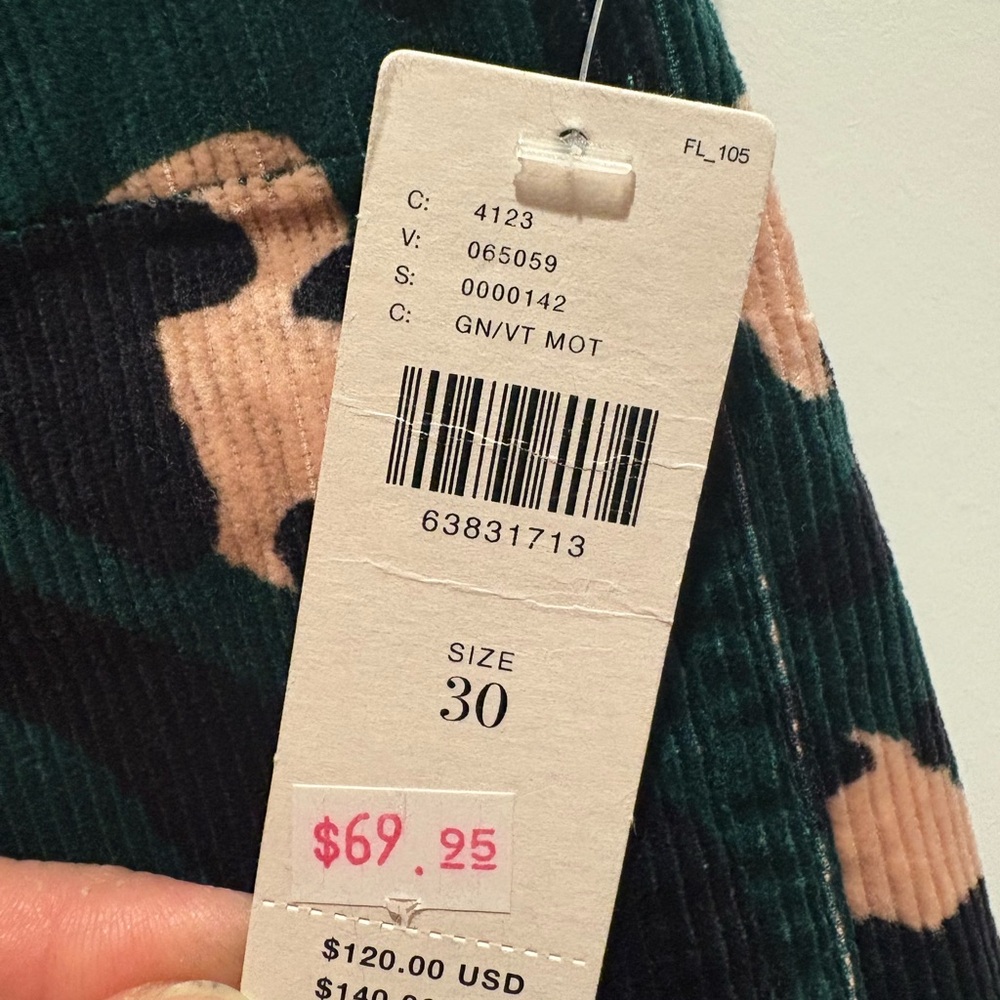 Anthropologie Colette Corduroy Leopard Pants - Picture 7 of 9